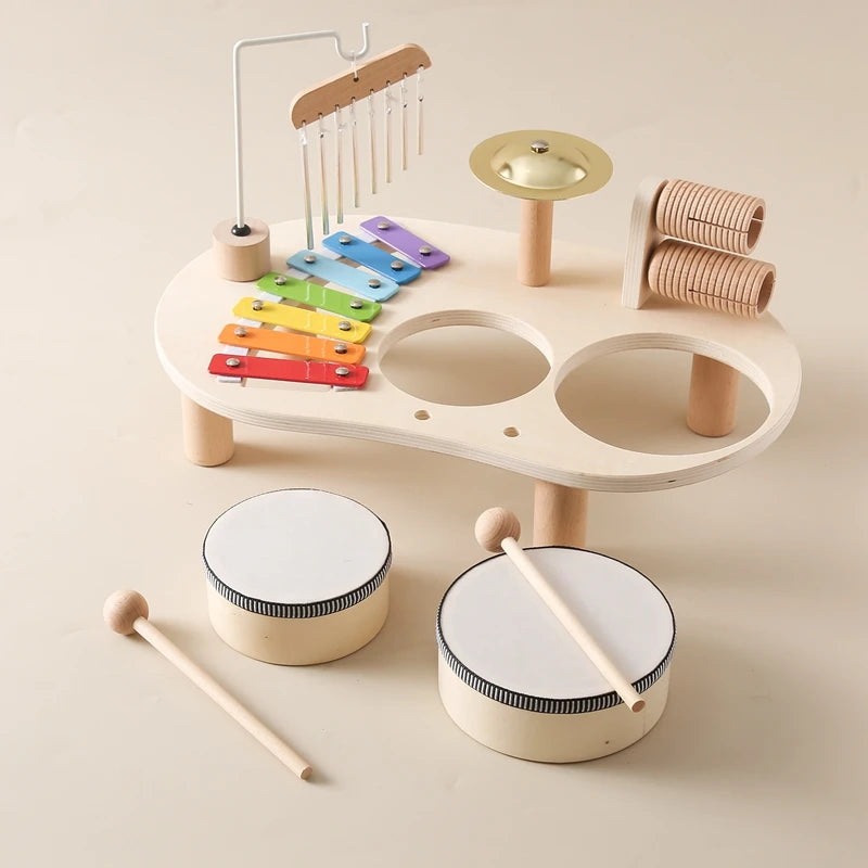 Small Wooden 5-Tone Elephant Xylophone