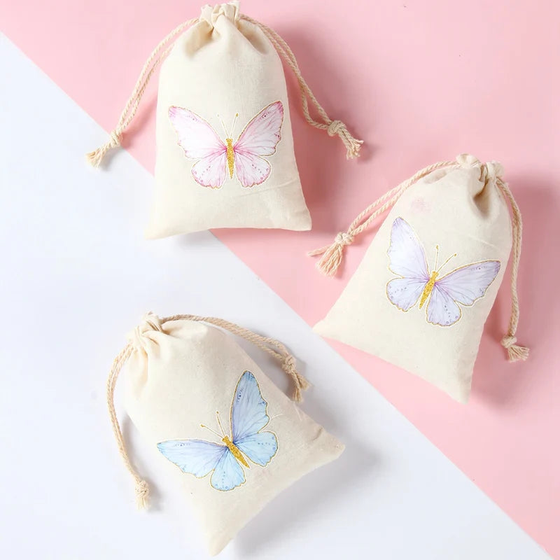 Set of 6 cotton canvas bags with multi-variant animals-4