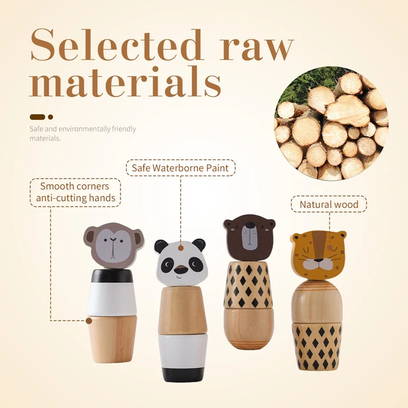 Wooden Screw Toy – Animal Shape Fine Motor Activity for Toddlers