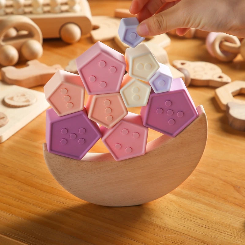 Balancing Soft Blocks Set – Geometric Stacking & Coordination Toy for Toddlers