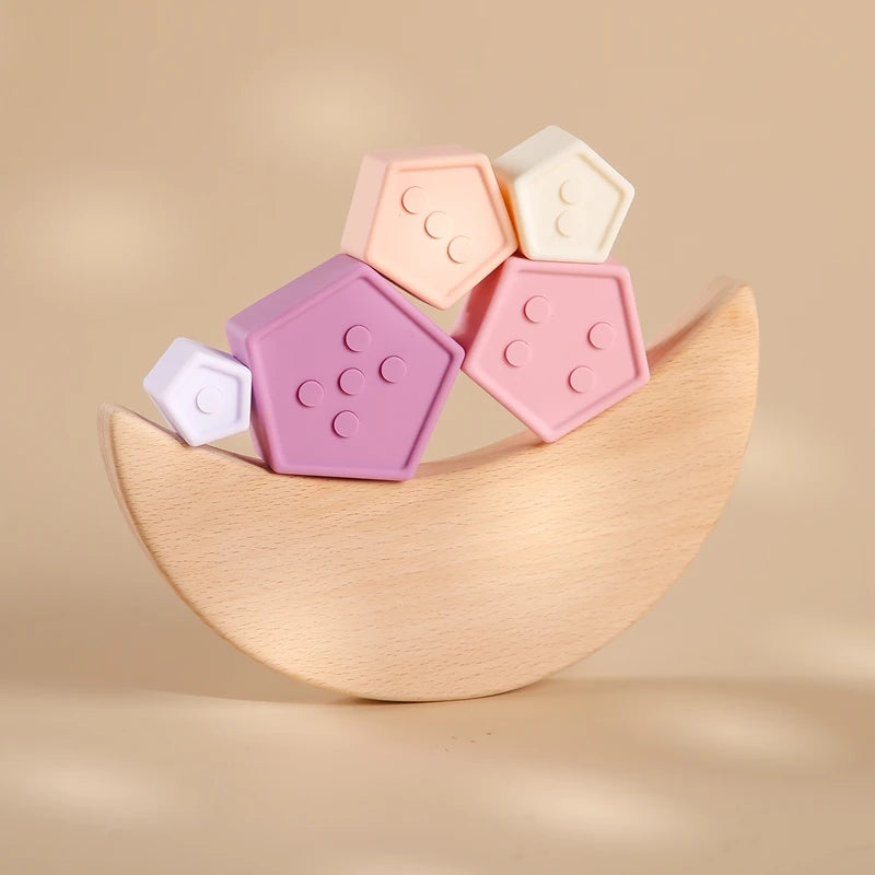 Balancing Soft Blocks Set – Geometric Stacking & Coordination Toy for Toddlers