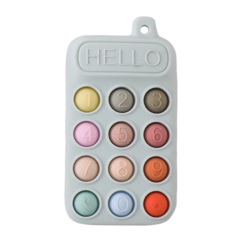Mobile Phone-Shaped Silicone Baby Teether