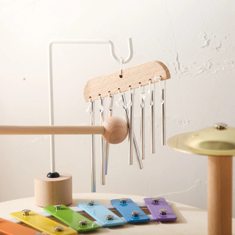 Small Wooden 5-Tone Elephant Xylophone