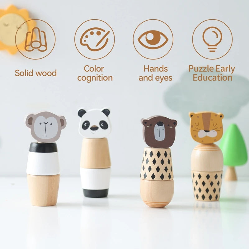 Wooden Screw Toy – Animal Shape Fine Motor Activity for Toddlers