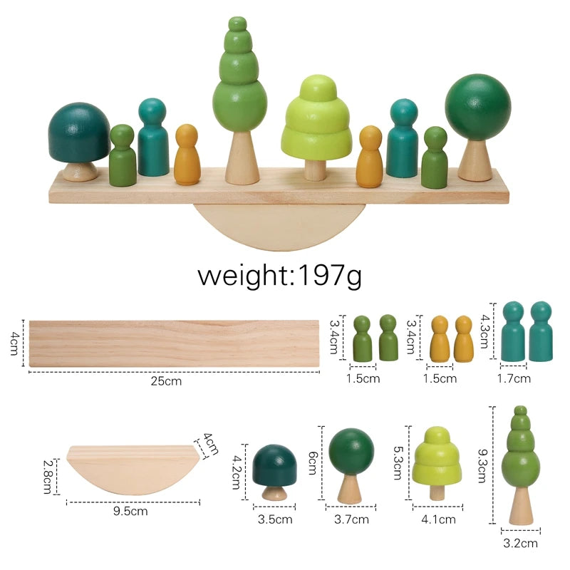 Wooden Forest & Animal Play Set – Natural Simulation Toy for Imaginative Learning