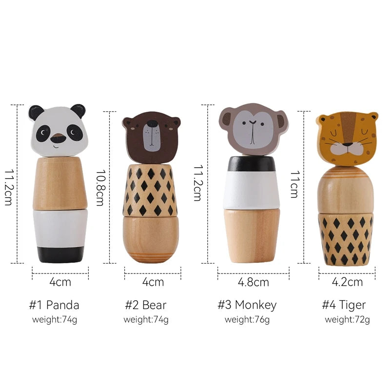 Wooden Screw Toy – Animal Shape Fine Motor Activity for Toddlers