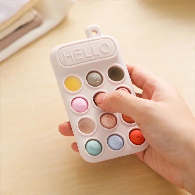 Mobile Phone-Shaped Silicone Baby Teether