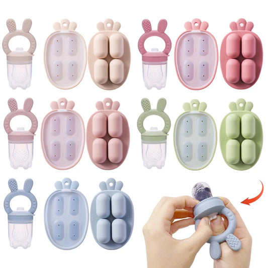 Silicone Baby Fruit Feeder & Teething Pacifier – BPA-Free Food Nibbler for Safe Self-Feeding