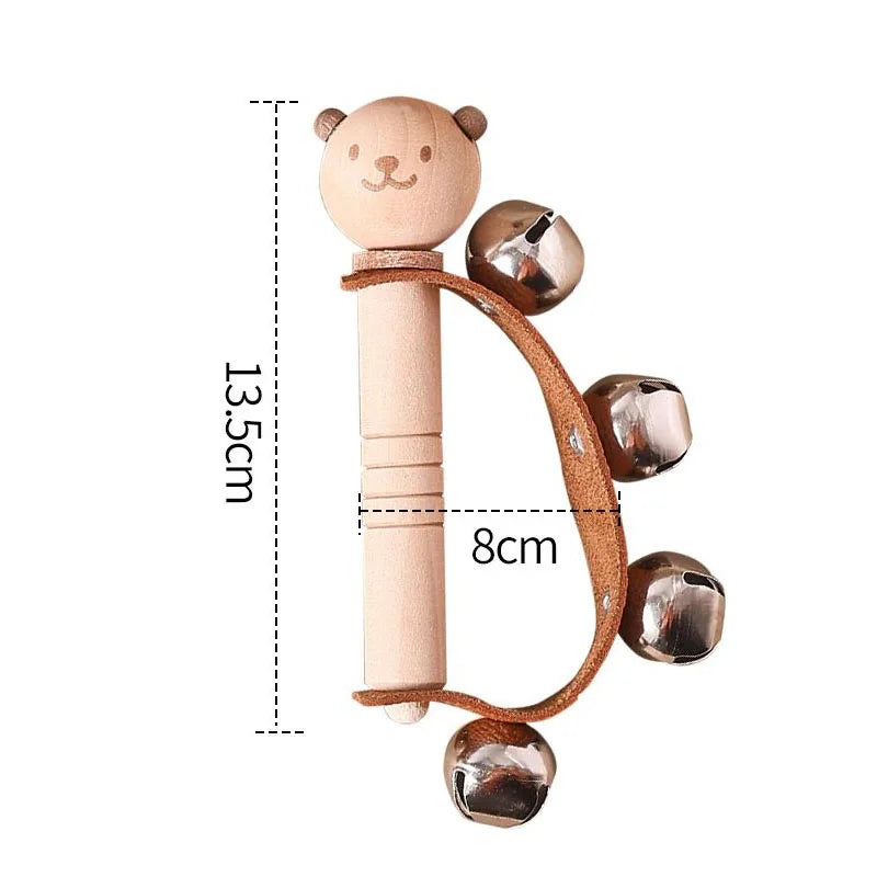 Montessori Musical Instrument Set for Babies & Toddlers – Rattle, Bell, Drum & Xylophone