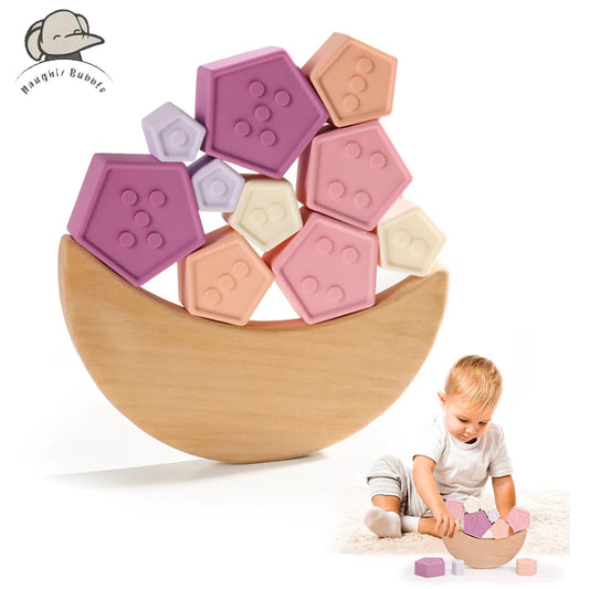 Balancing Soft Blocks Set – Geometric Stacking & Coordination Toy for Toddlers