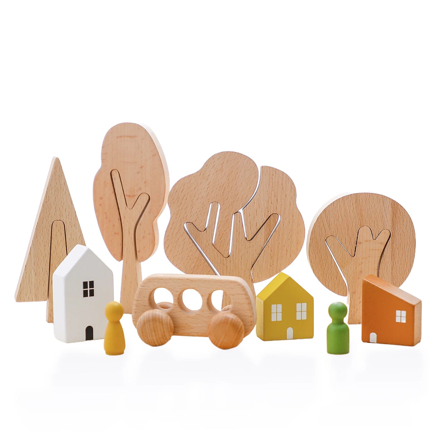 Wooden Forest & Animal Play Set – Natural Simulation Toy for Imaginative Learning