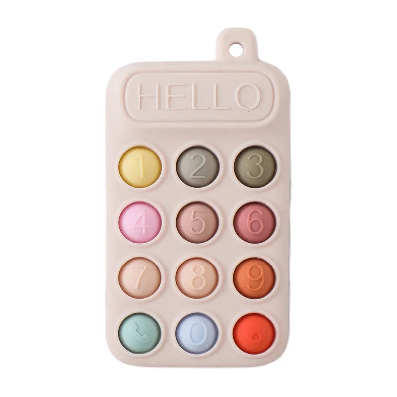 Mobile Phone-Shaped Silicone Baby Teether