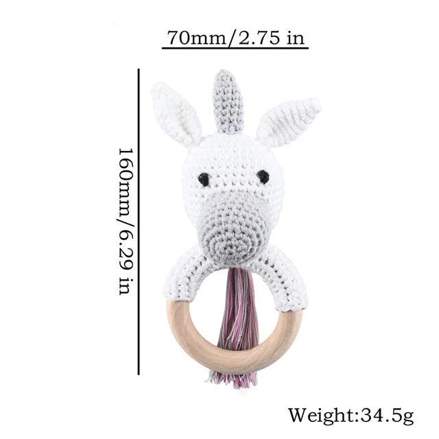 Handmade Rattan Baby Rattle – Montessori-Inspired Sensory Toy for Infants