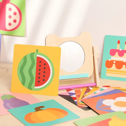Montessori Wooden Visual Stimulation & Cognition Cards