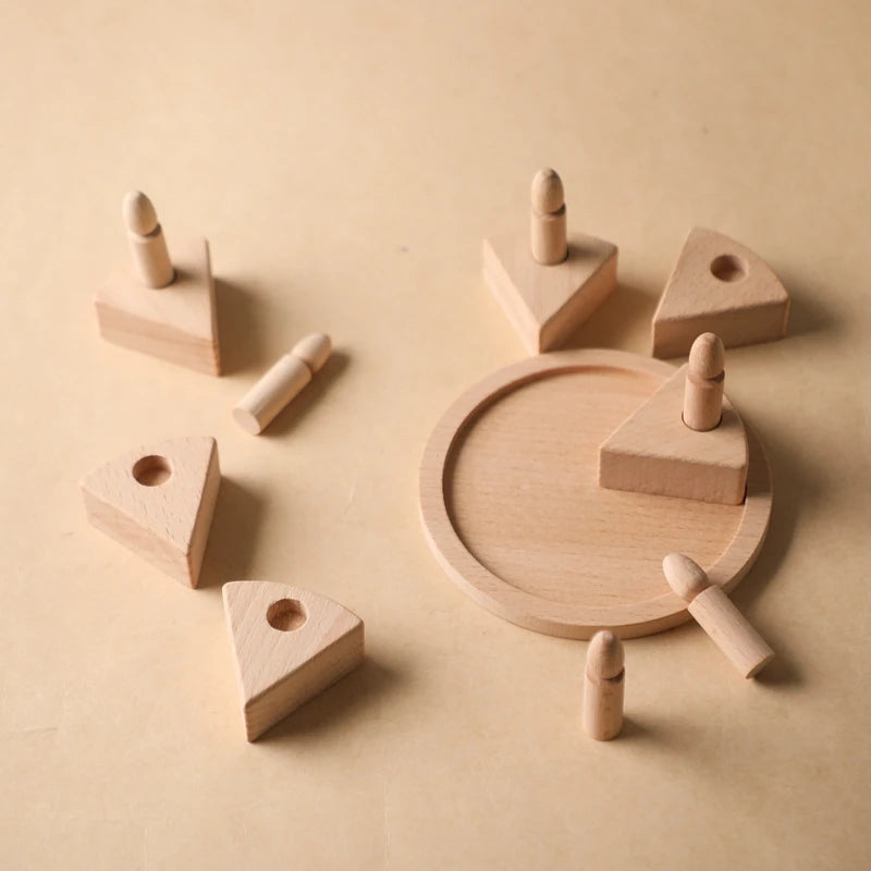 Wooden Birthday Cake Toy – Montessori-Inspired Cognitive & Pretend Play Set