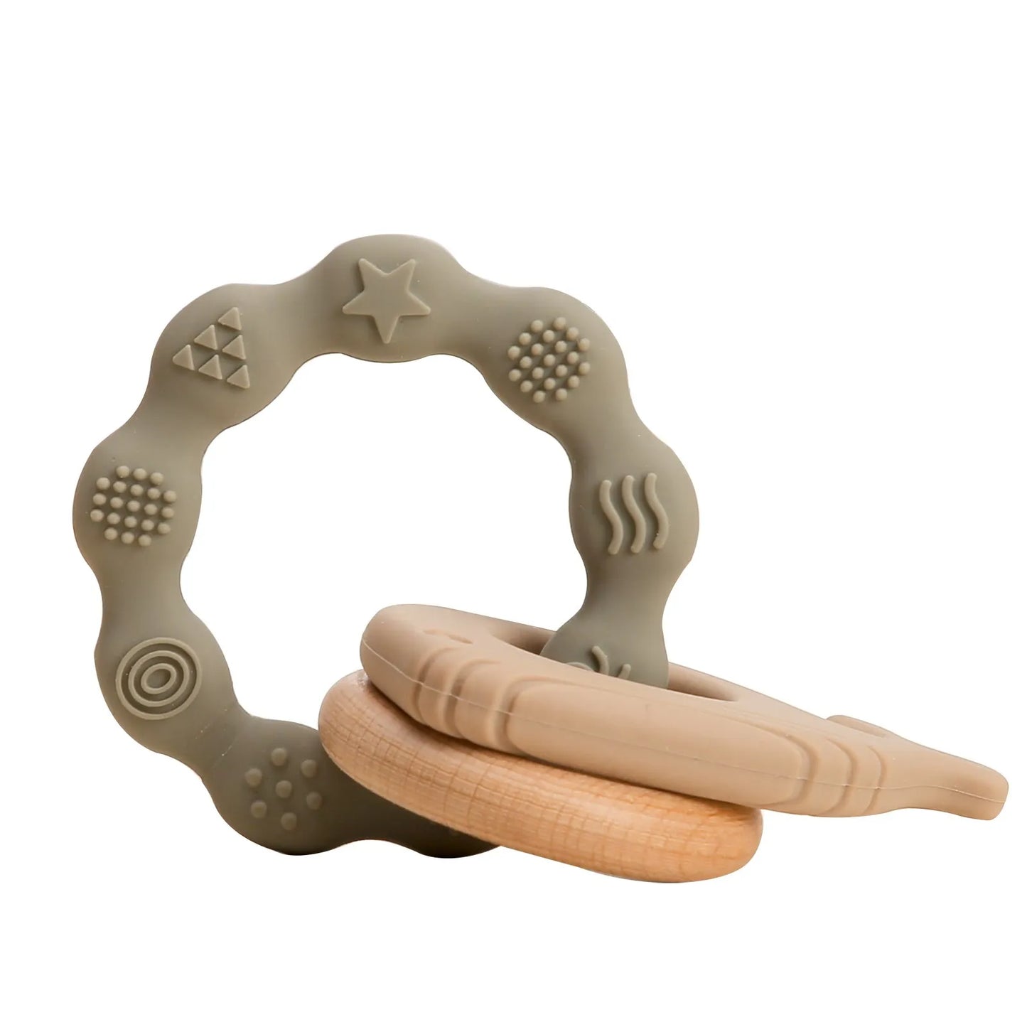 Wooden Rotating Animal Puzzle – Baby Rattle & Matching Toy