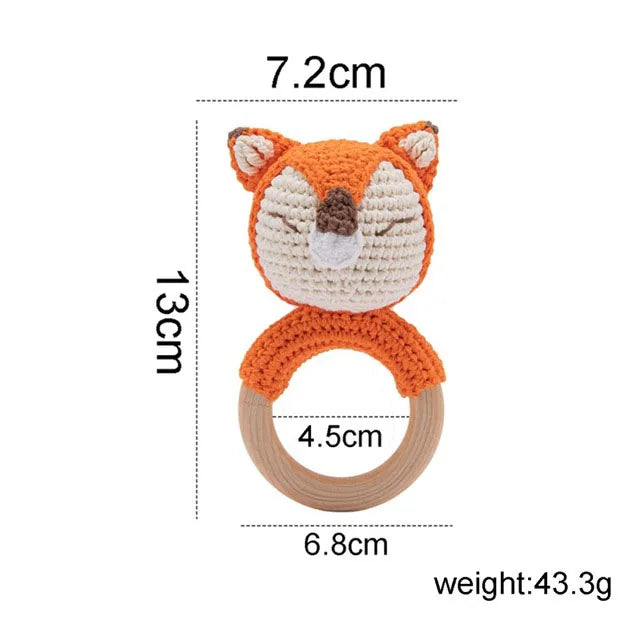 Handmade Rattan Baby Rattle – Montessori-Inspired Sensory Toy for Infants