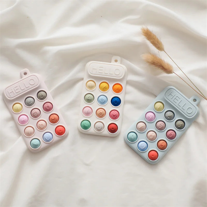 Mobile Phone-Shaped Silicone Baby Teether