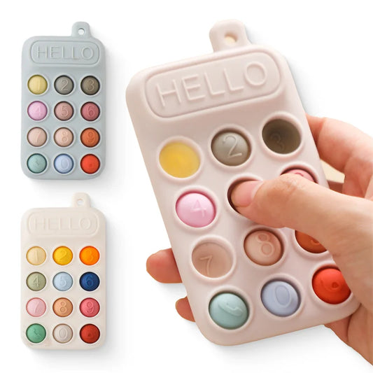 Mobile Phone-Shaped Silicone Baby Teether