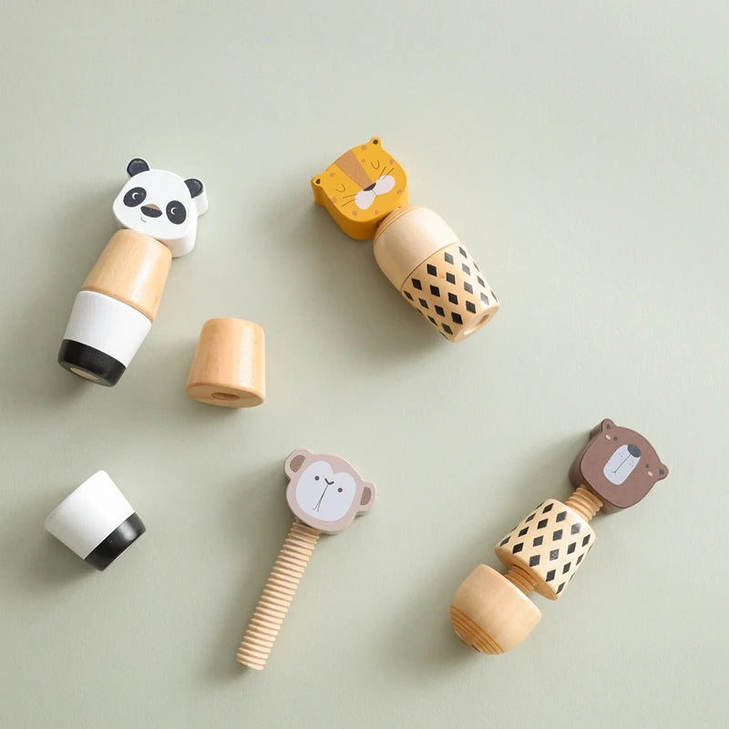 Wooden Screw Toy – Animal Shape Fine Motor Activity for Toddlers