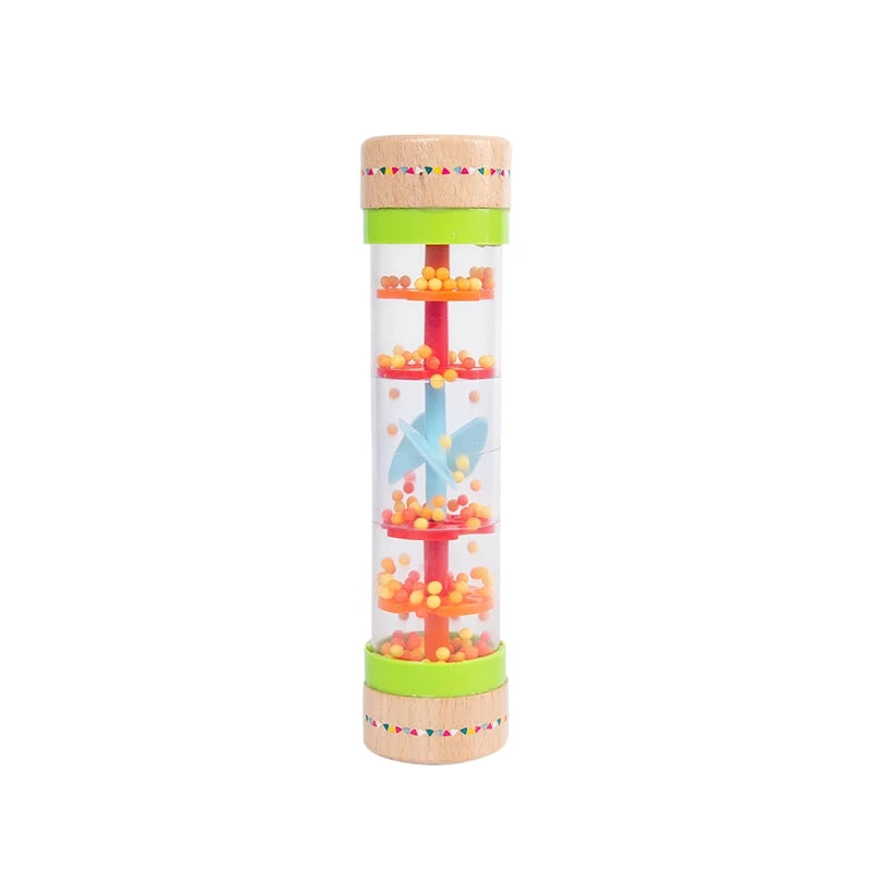 Wooden Rainmaker Sound Toy – Montessori Musical Sensory Tube for Babies & Toddlers