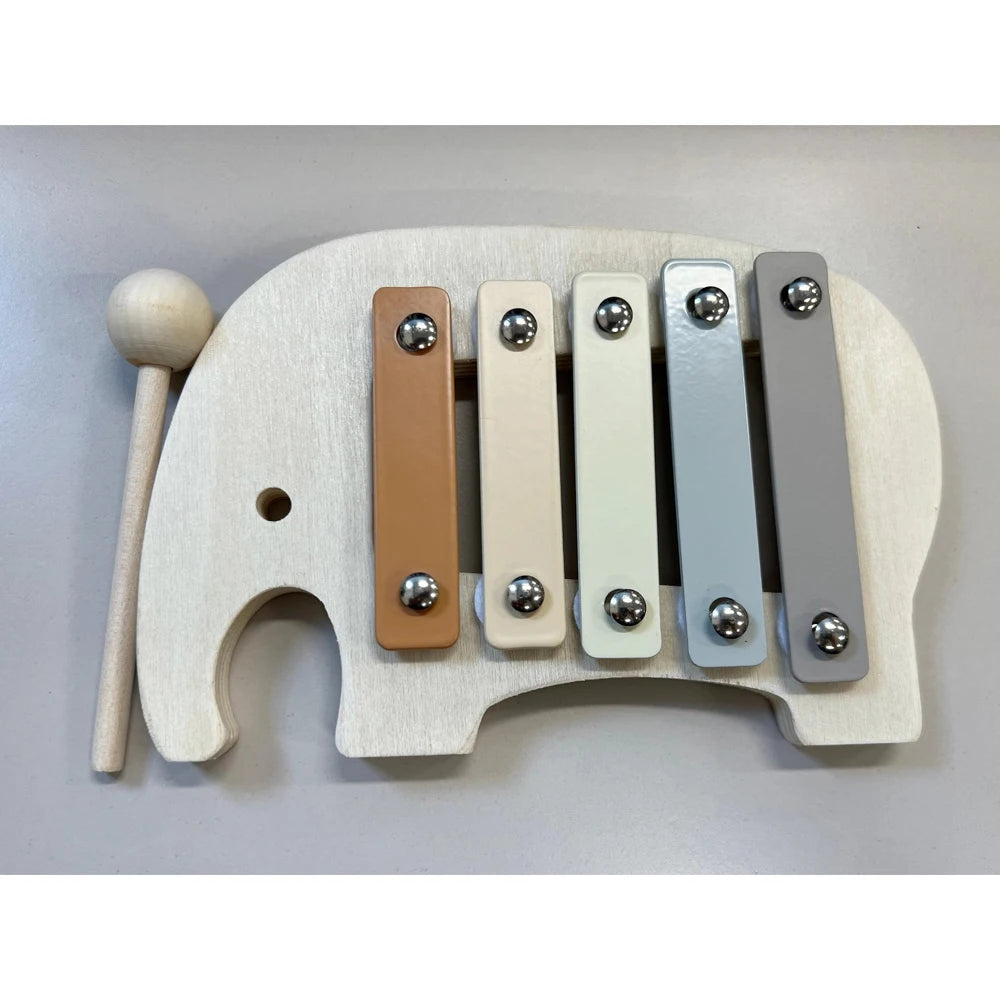 Montessori Musical Instrument Set for Babies & Toddlers – Rattle, Bell, Drum & Xylophone