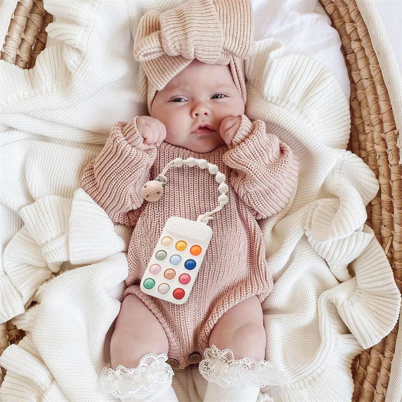 Mobile Phone-Shaped Silicone Baby Teether