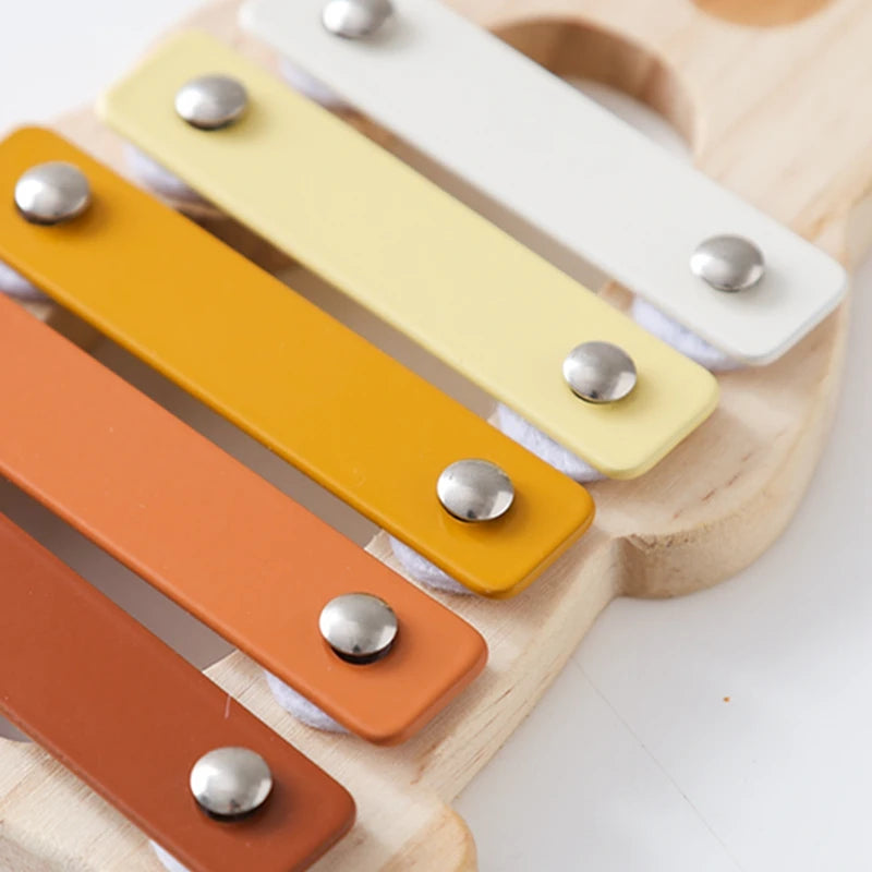 Small Wooden 5-Tone Elephant Xylophone
