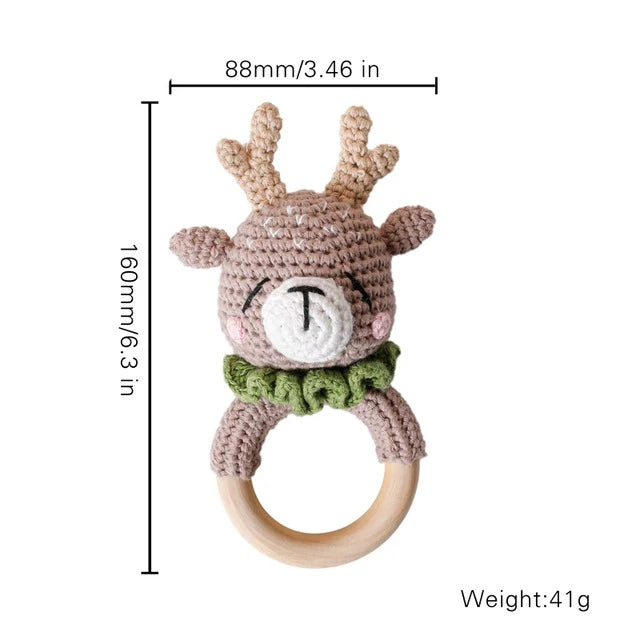 Handmade Rattan Baby Rattle – Montessori-Inspired Sensory Toy for Infants