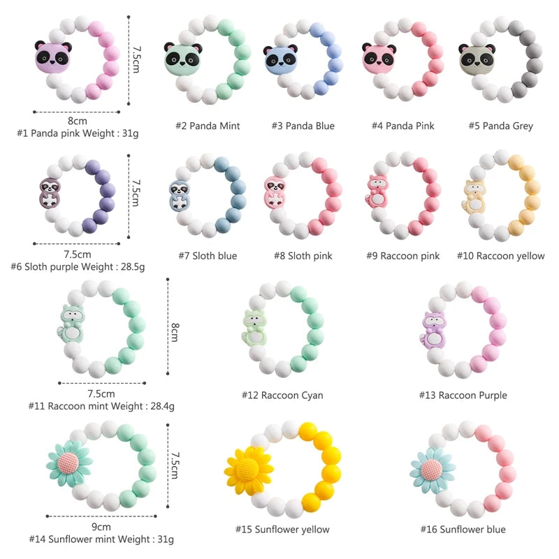 Baby Teether Bracelet – Food-Grade Silicone