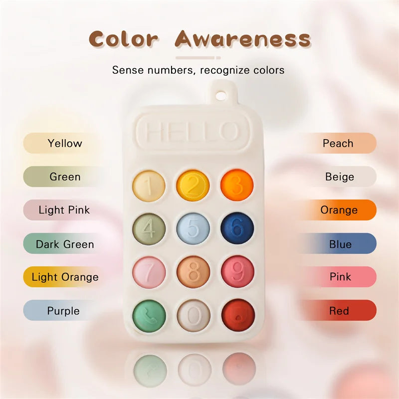 Mobile Phone-Shaped Silicone Baby Teether