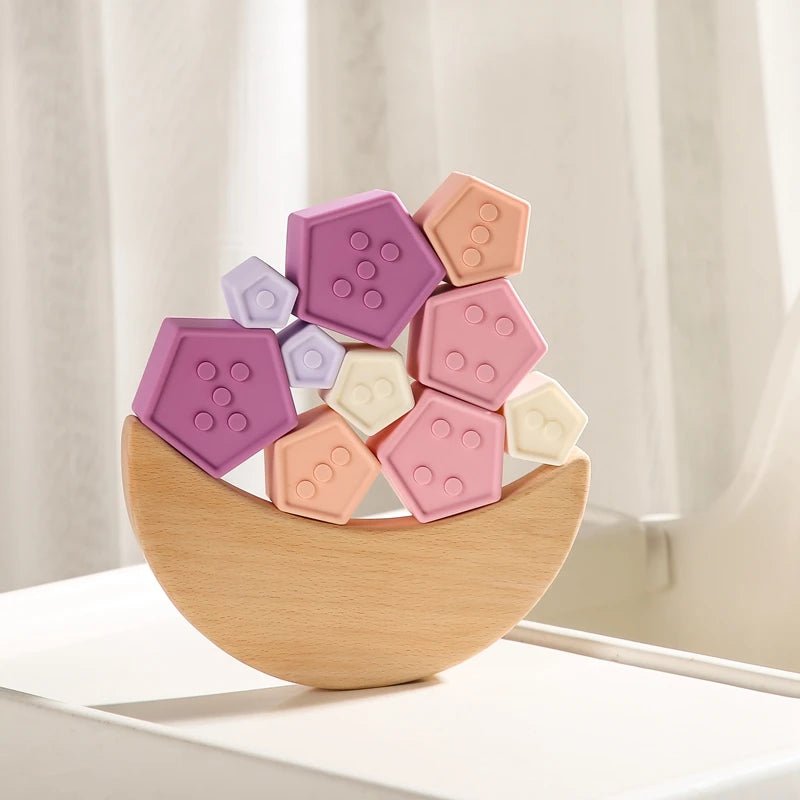 Balancing Soft Blocks Set – Geometric Stacking & Coordination Toy for Toddlers